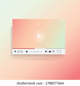 Media player Video interface and icons / play, pause and stop button icon /Media icon set. Vector pictograms for web, computer and mobile apps: play, pause
