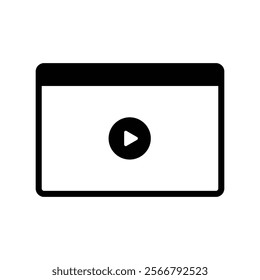 media player video pause or play icon