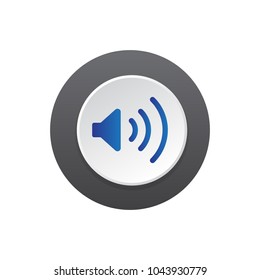Media player volume up button sound icon vector.Megaphone speaker symbol