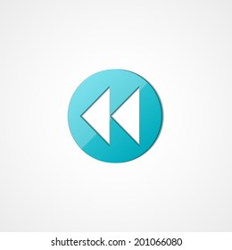 Media player web icon on white background