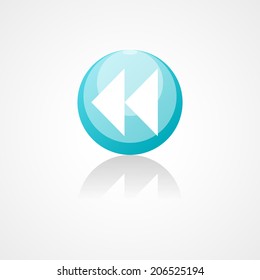 Media player web icon on white background