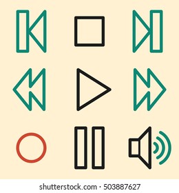 Media player web icons