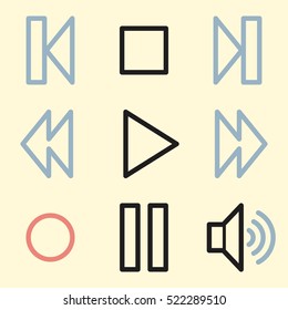Media player web icons