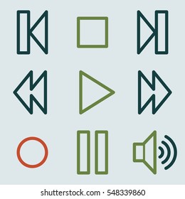 Media player web icons