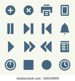 Juego de iconos web del reproductor de medios