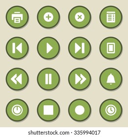 Conjunto de ícones da Web do Media Player
