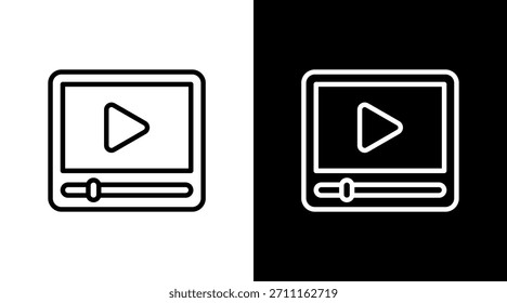 Diseño de conjunto de iconos blancos de reproductor multimedia