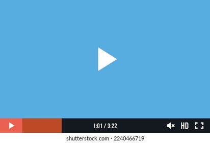 Media player window. Web app play frame
