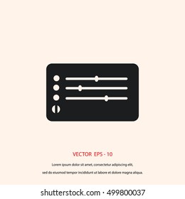 Media players icon, flat design best vector icon