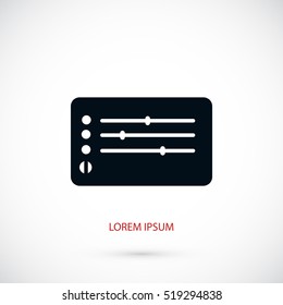 Media players icon, flat design best vector icon