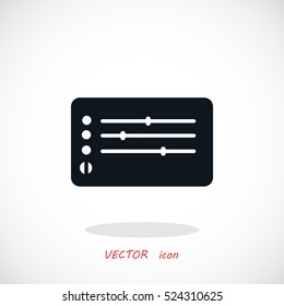 Media players icon, flat design best vector icon