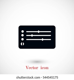 Media players icon, flat design best vector icon