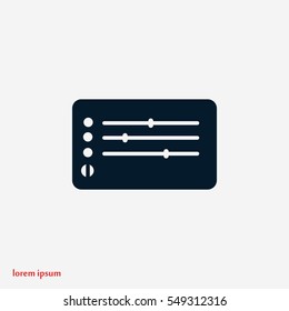 Media players icon, flat design best vector icon