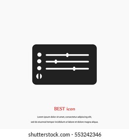 Media players icon, flat design best vector icon