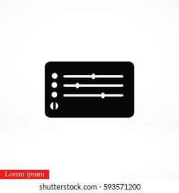 Media players icon, flat design best vector icon