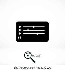 Media players icon, flat design best vector icon