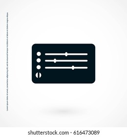 Media players icon, flat design best vector icon