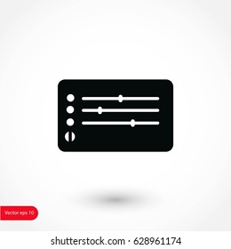 Media players icon, flat design best vector icon