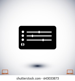 Media players icon, flat design best vector icon