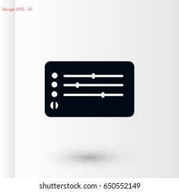 Media players icon, flat design best vector icon