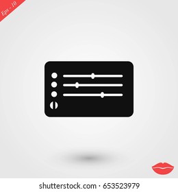 Media players icon, flat design best vector icon