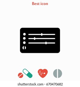 Media players icon, flat design best vector icon