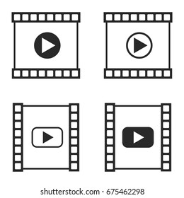 Media players icons. Vector illustration