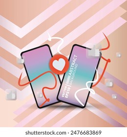 Media Post Telefon Mockup, wie Konzept-Design, Post-Vorlage, minimalistisch, Luxus, florale Retro futuristische Poster, Retro-Welle Social Media 