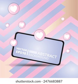 Media post phone mockup, like concept design, post template, minimalistic, luxury, floral retro futuristic poster, retro wave social media 