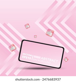 Media post phone mockup, like concept design, post template, minimalistic, luxury, floral retro futuristic poster, retro wave social media 