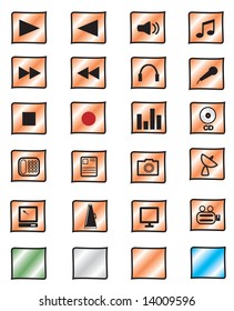 media and publishing icons 2, vector, available in four colors (for more icons, check my portfolio)