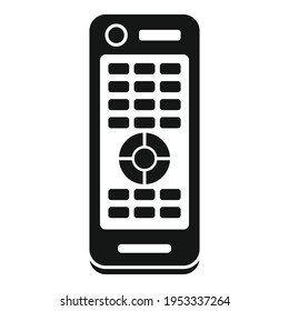 Icono de control remoto de medios. Ilustración simple del icono del vector del control remoto de medios para el diseño web aislado en fondo blanco