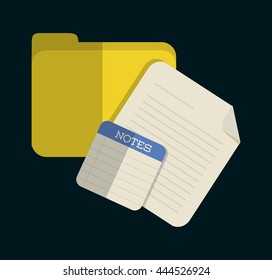 Media represented by Icon set of office and apps concept. Colorfull and flat illustration