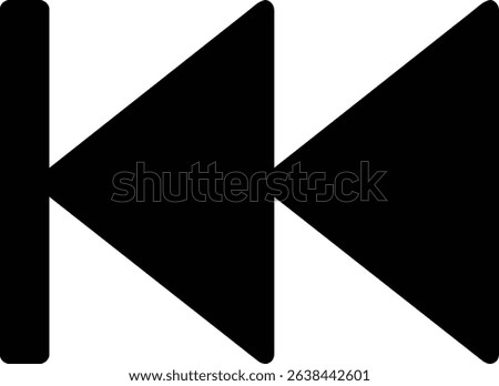 Media Rewind Button Icon Symbol