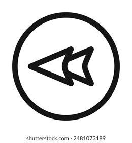 Video Icono de rebobinado de medios para suavizar