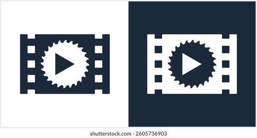 media with sawtooth logo design abstract vector
