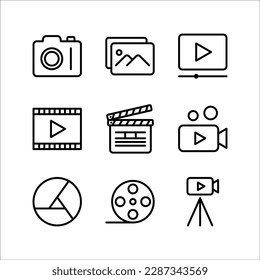 media set icon, on white background eps 10.