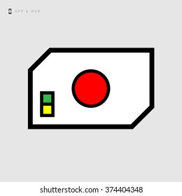 Media set icons / record icon / vector icon for web and mobile applications