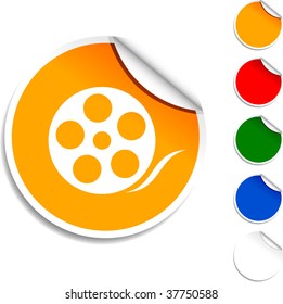  Icono de hoja de medios. Ilustración vectorial.