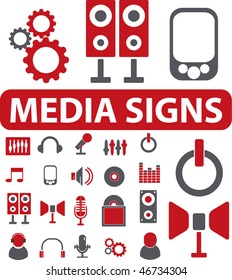 media signs. vector