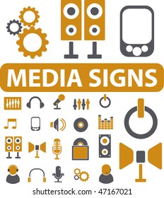 carteles de medios. vector