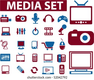 media signs. vector