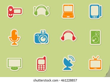 Media simply symbol for web icons and user interface