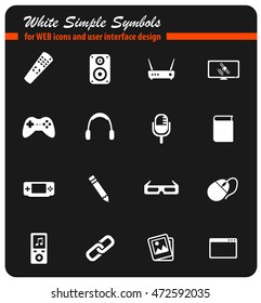 Media simply symbol for web icons and user interface