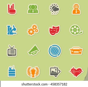 Media simply symbols for web and user interface