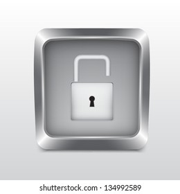 Media social icon. Detailed button for design. EPS10 vector