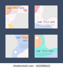 media social stories and post collection templates. - Vector.