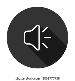 media sound vector icon with shadow