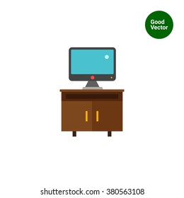 Media stand with TV