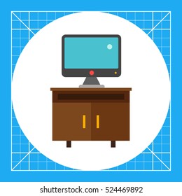Media stand with TV